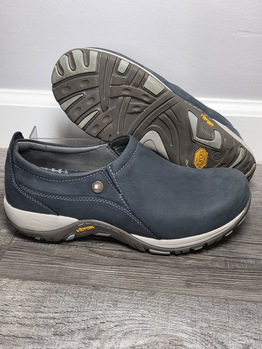 Dansko Women's Patti Milled Leather Nubuck Slip On Clog Shoes Sz 38 *ECU